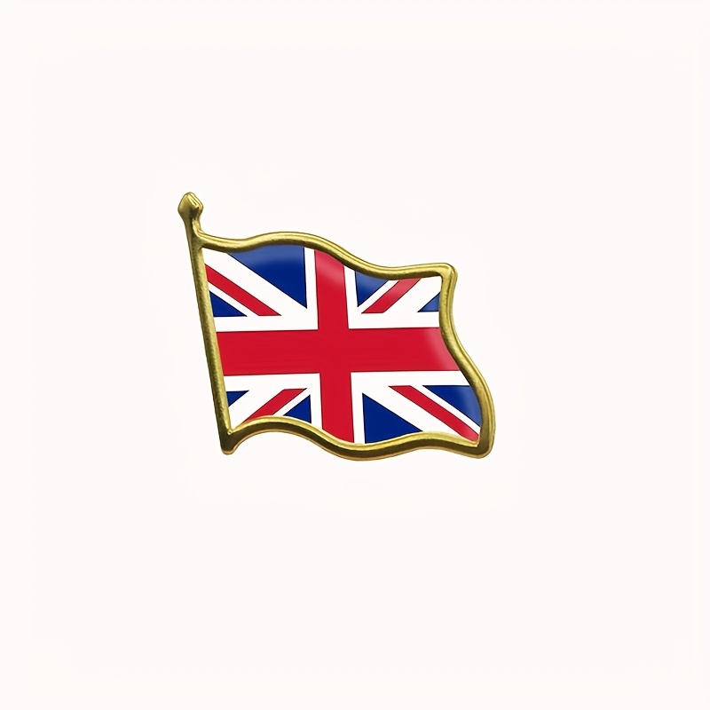 British Flag Emblem Brooch, Metal Souvenir